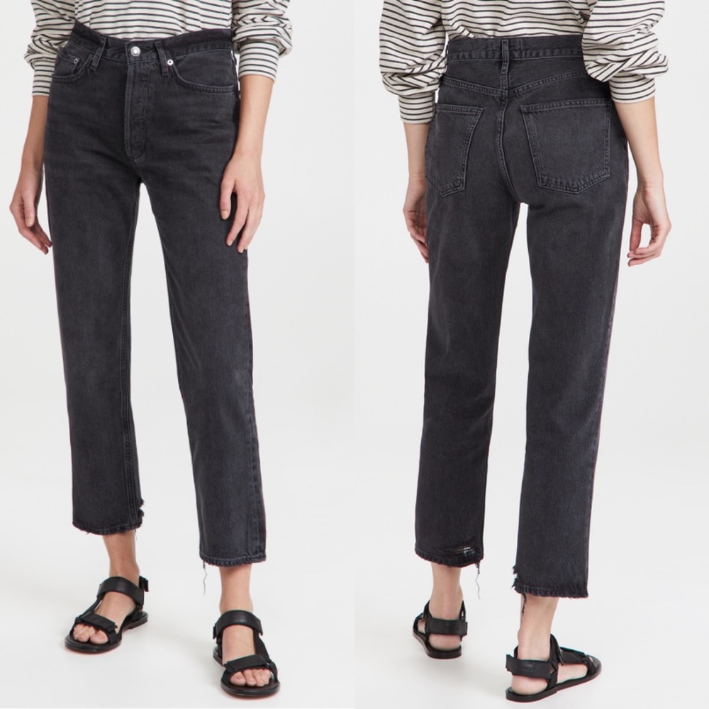 Agolde Women's Straight Leg Jeans - Black
